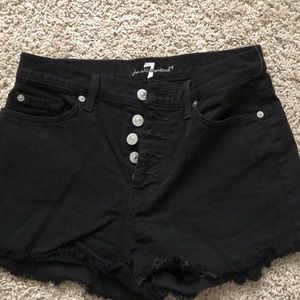 Black Jean Shorts (For All Man Kind)